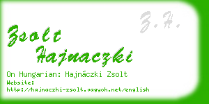 zsolt hajnaczki business card